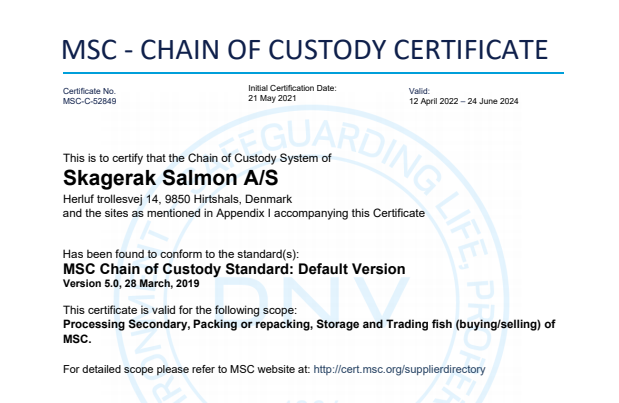 MSC Chain of Custody