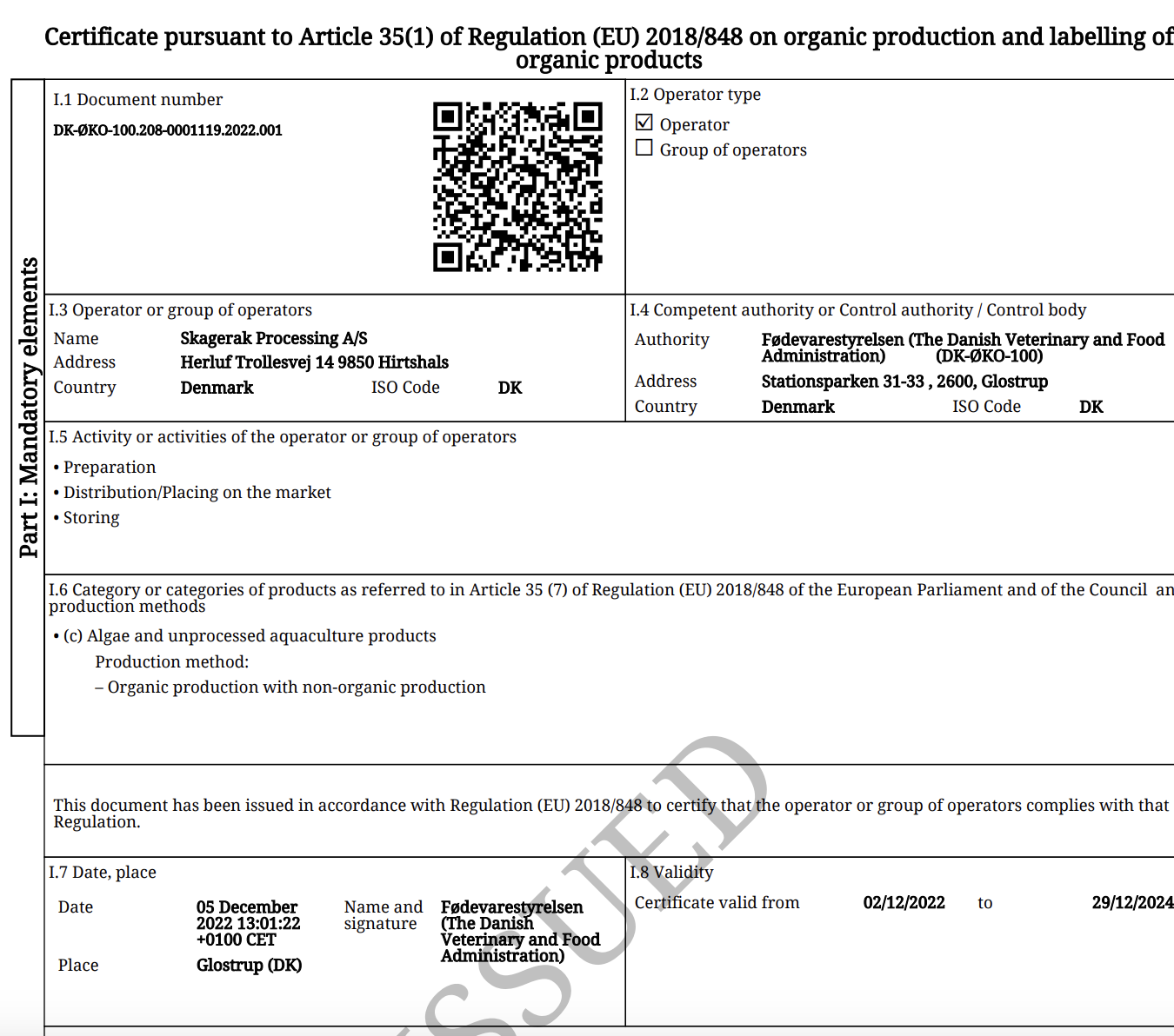 EU Organic Certification